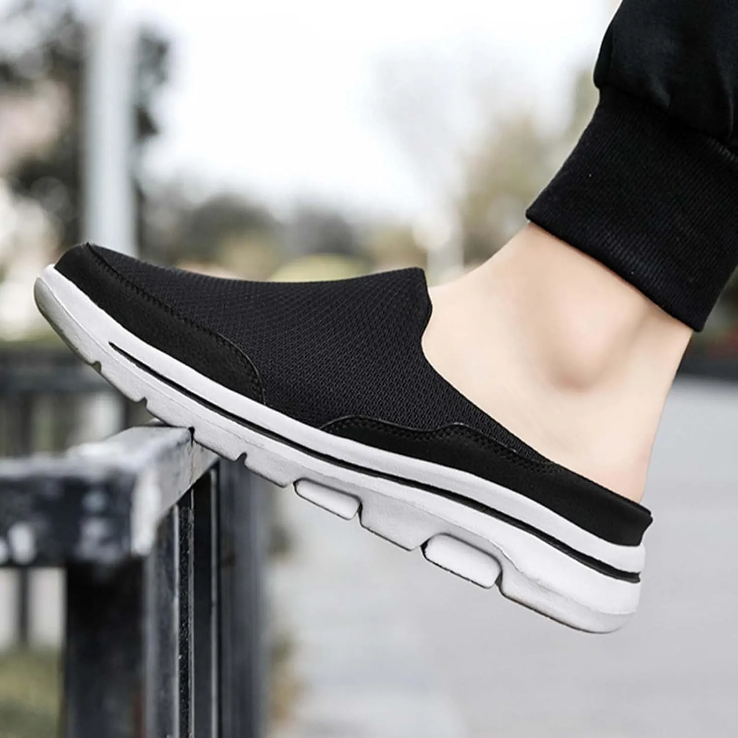 Walking Shoes Tennis Comfortable Comfortable and Breathable Flat Soled Slip On Mesh Heelless Casual Shoes for Men and