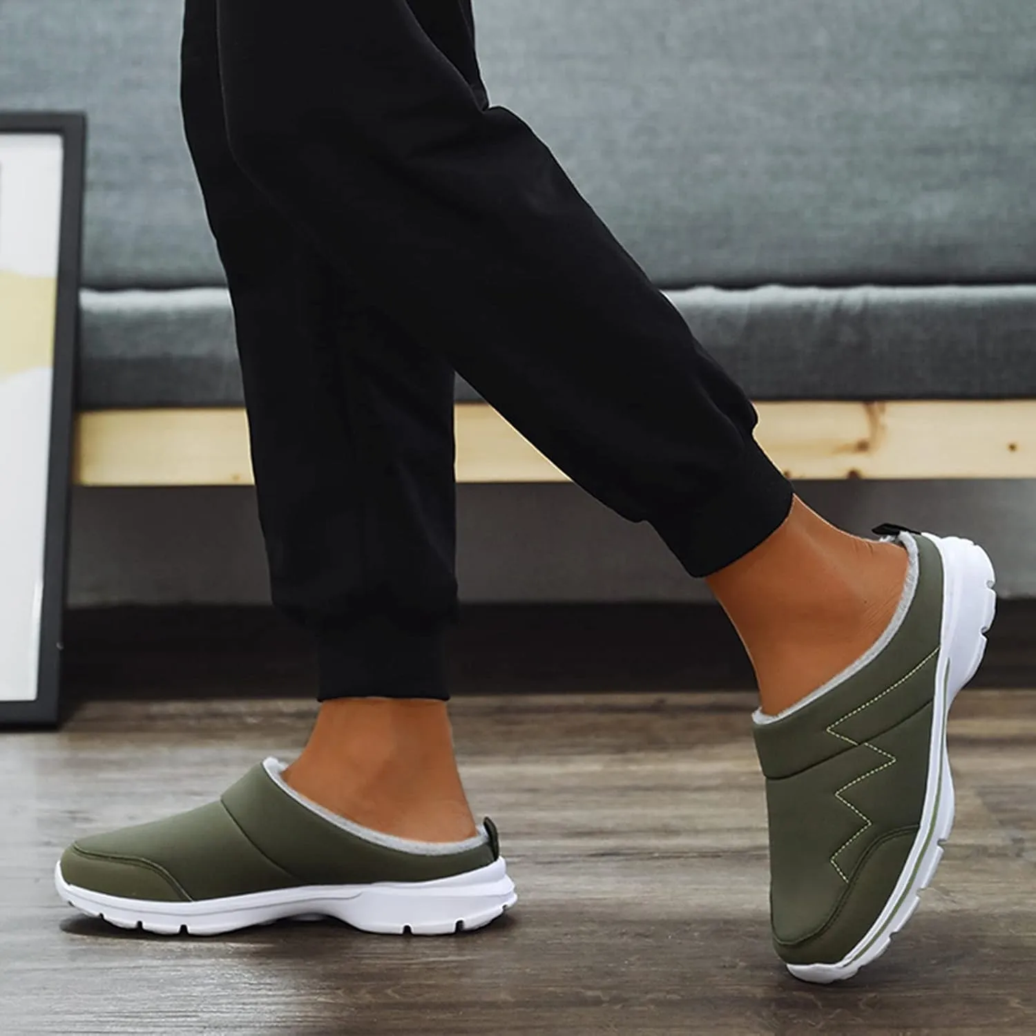 Walking Shoes Tennis Comfortable Velvet Warmth Mesh Lovers Mens's Fabric for Men Casual Plus Shoes Slip Breathable On