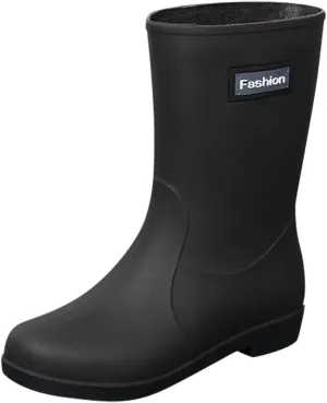 Women Short Rain Boots for Womens Ankle Rainboot Slip On Garden Boot Rubber Shoes Womens Long Rain Boots