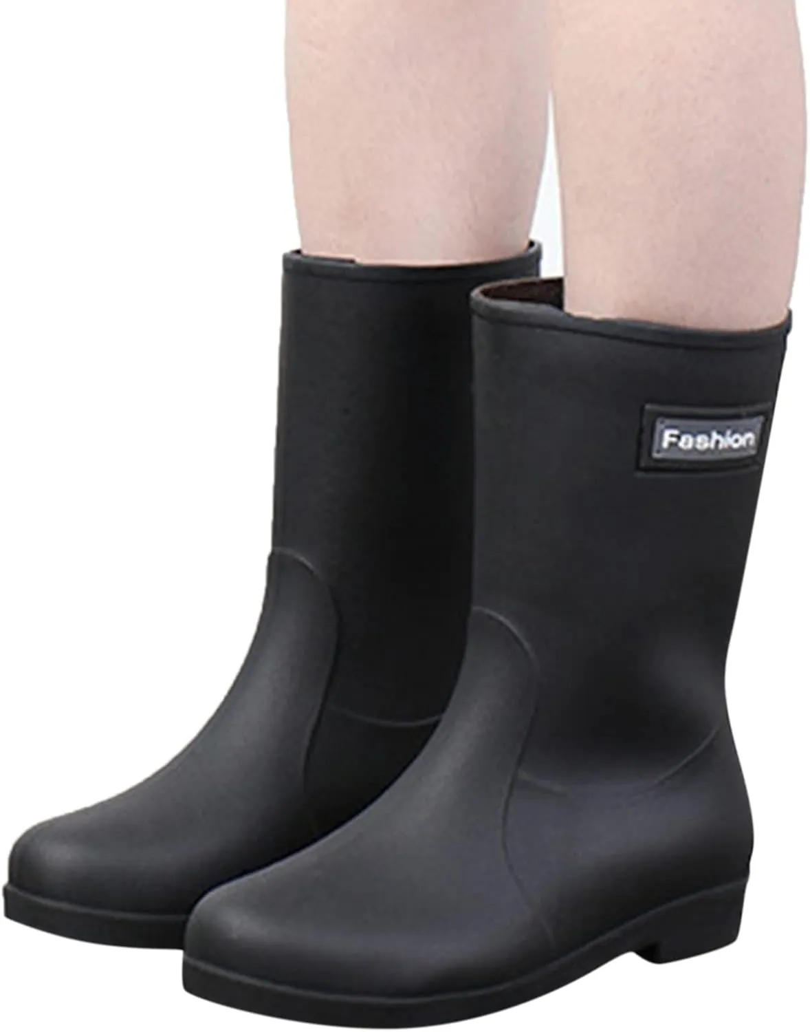 Women Short Rain Boots for Womens Ankle Rainboot Slip On Garden Boot Rubber Shoes Womens Long Rain Boots