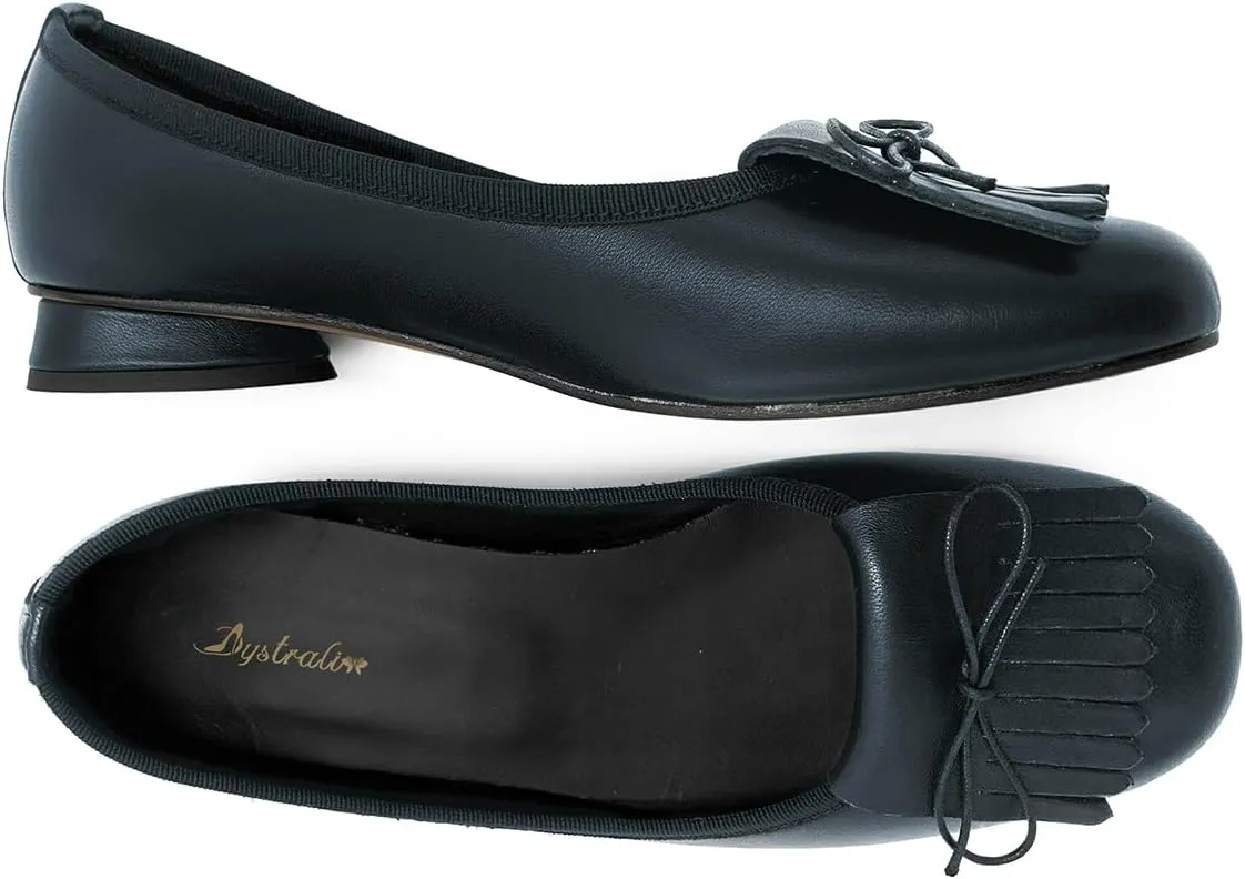 Women Tassel Loafer Flats with Bow Square Closed Toe Slip On Ballet Flats Wingtip Bow-Knot Flat Loafers Matte Leather Office Work Flats Ladies Girls Club Driver Flats Dressy Cute 4-11 M US