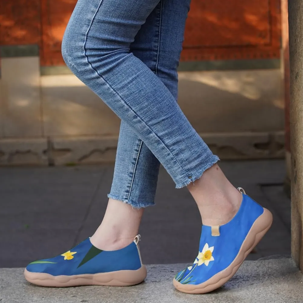 Women's Blossom Slip On Soft Shoes Colorful Comfortable Lightweight Art Travel Sneakers Casual Vibrant Floral Everyday Loafers
