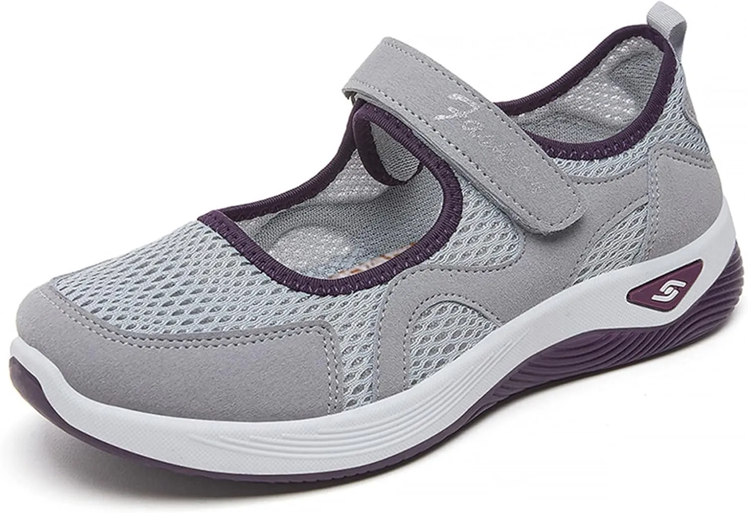 Women's Comfortable Working Nurse Shoes Closed Toe Non Slip Orthopedic Adjustable Sport Mesh Shoes