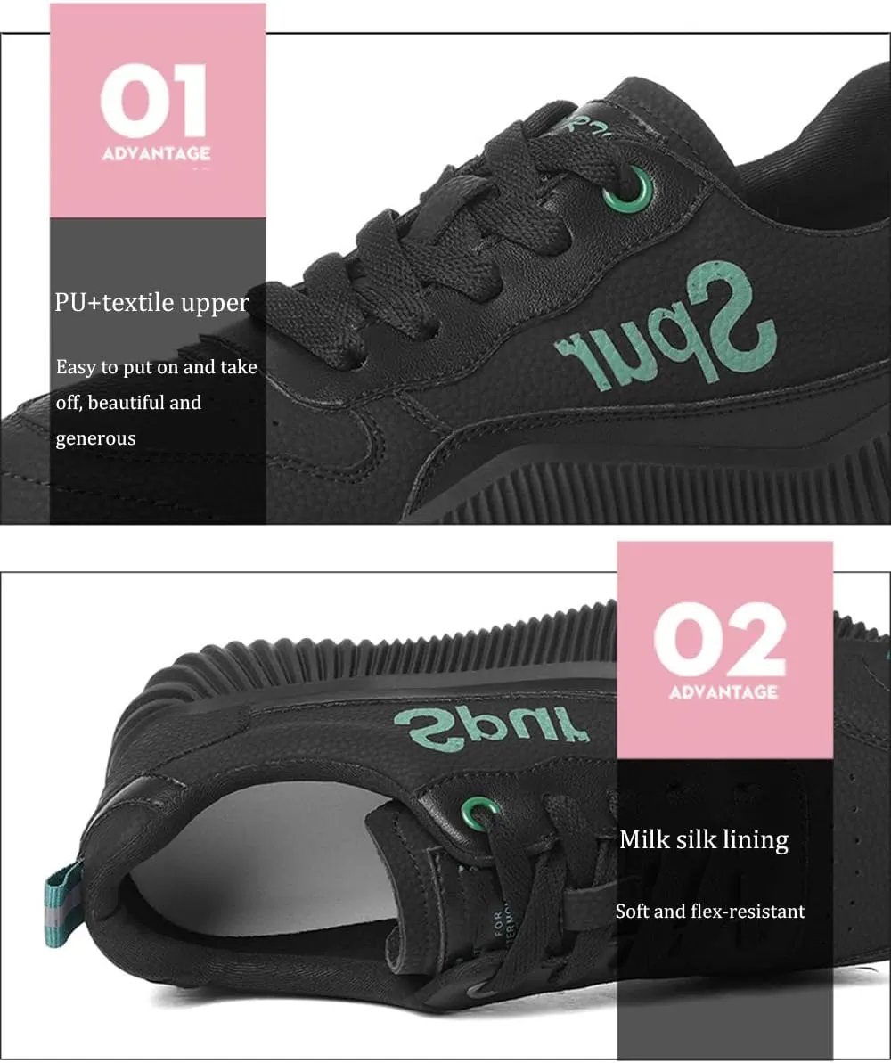 Women's Fashion Sneakers - Casual Platform Chunky Trainers for Autumn and Winter - Breathable, Soft and Thick-Soled, Comfortable, Lightweight - Perfect Women's Flat Sneaker,Yellow-38