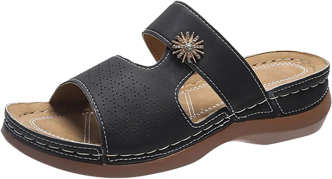 Women's Flatform Sandals,Soft Sole Comfy Flats Platform Tassels Canvas Shoes Closed Toe Sandal Summer Casual Suede Loafers