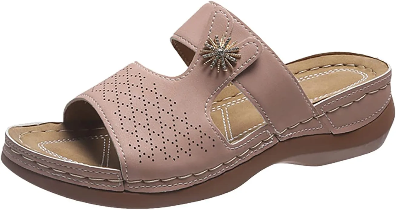 Women's Flatform Sandals,Soft Sole Comfy Flats Platform Tassels Canvas Shoes Closed Toe Sandal Summer Casual Suede Loafers