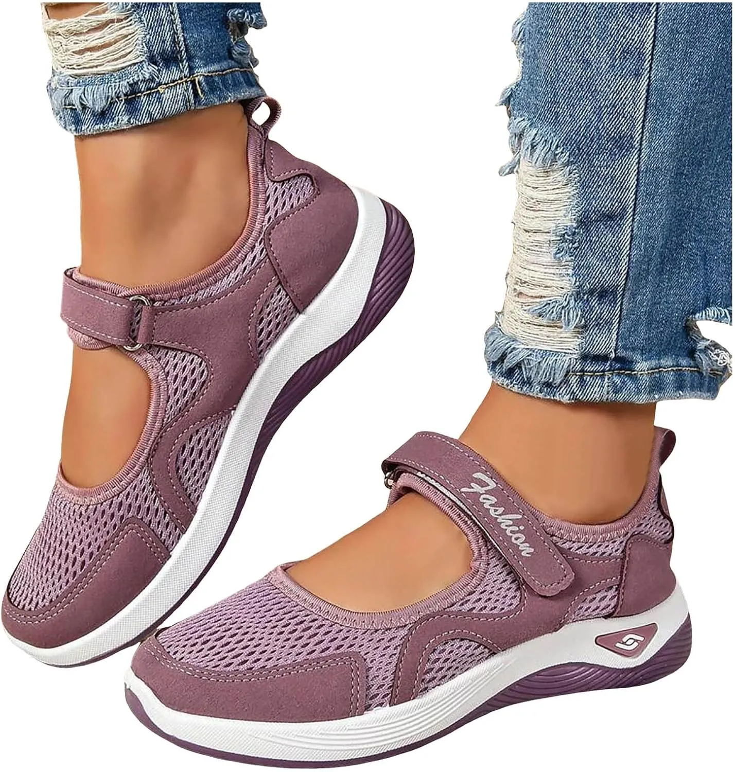 Women's Mesh Orthopedic Shoes Breathable Soft Shoes Arched Support Stretch Cushion Shoes Outdoor Fitness Shoes