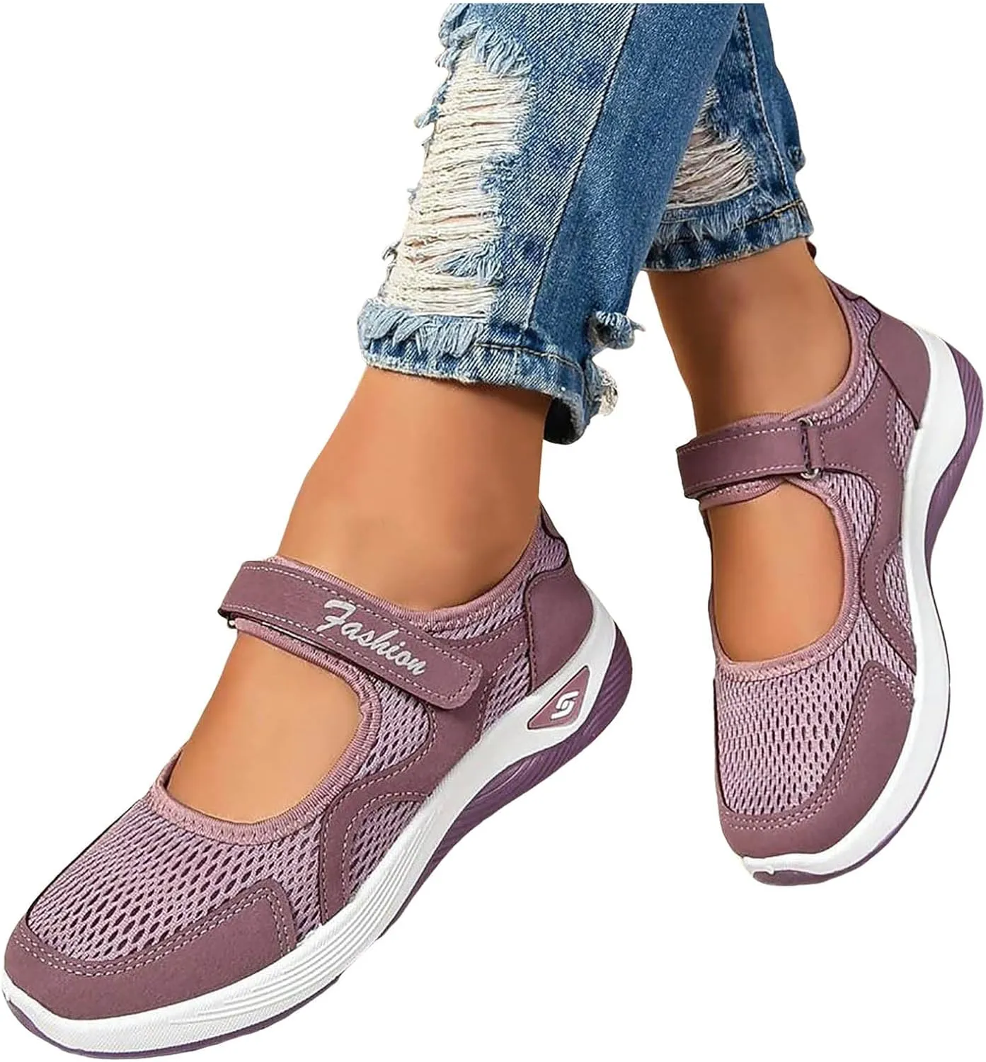 Women's Mesh Orthopedic Shoes Breathable Soft Shoes Arched Support Stretch Cushion Shoes Outdoor Fitness Shoes