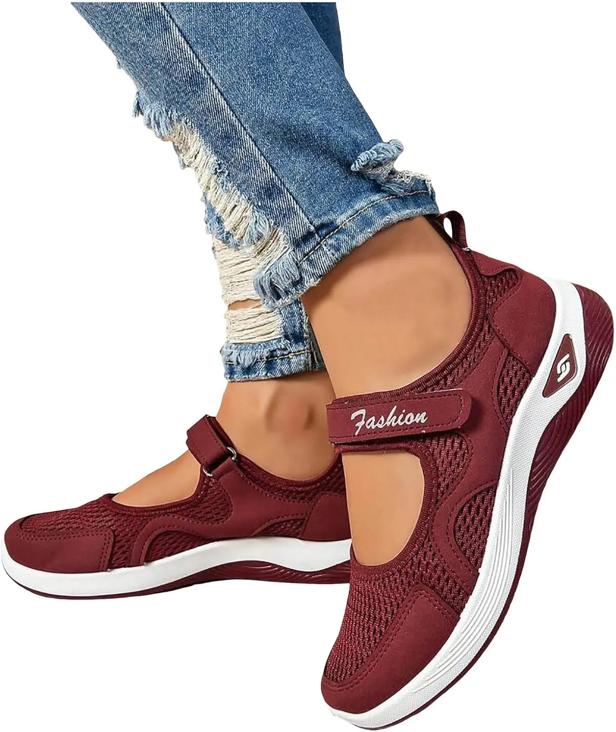 Women's Mesh Orthopedic Shoes Breathable Soft Shoes Arched Support Stretch Cushion Shoes Outdoor Fitness Shoes