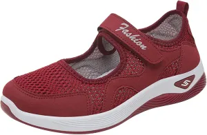 Women's Mesh Orthopedic Shoes Breathable Soft Shoes Arched Support Stretch Cushion Shoes Outdoor Fitness Shoes