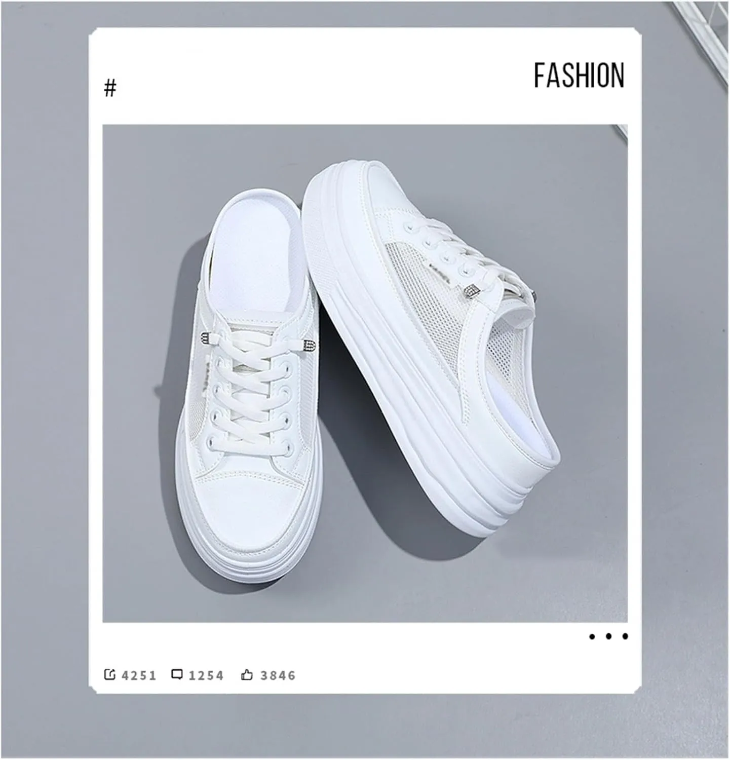 Women's Slip On Platform Sneakers Wedge Slide Mules Soft Sole Comfortable Breathable Mesh Shoes