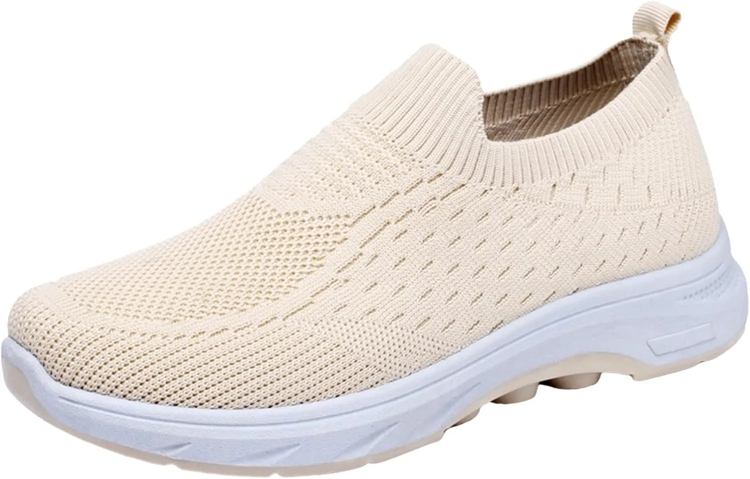 Women's Sneakers Non Slip Thick Bottom Sneakers Fashionable Breathable Mesh Shoes Stretch Minimalist Shoes