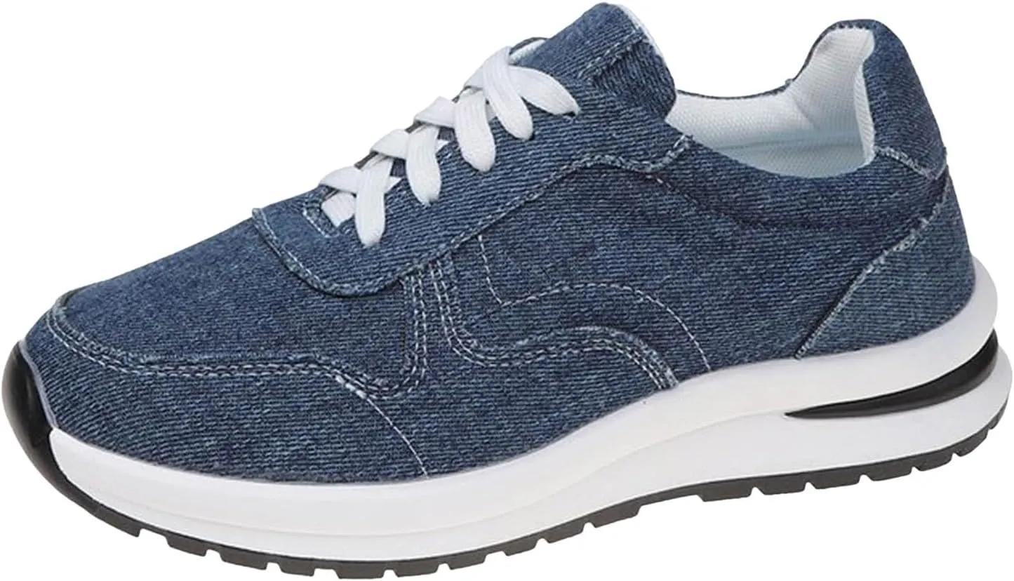 Womens Walking Shoes Fashion Casual Women Shoes Sports Shoes Lace Up Thick Soled Women Shoes Womens Beach Boots Women