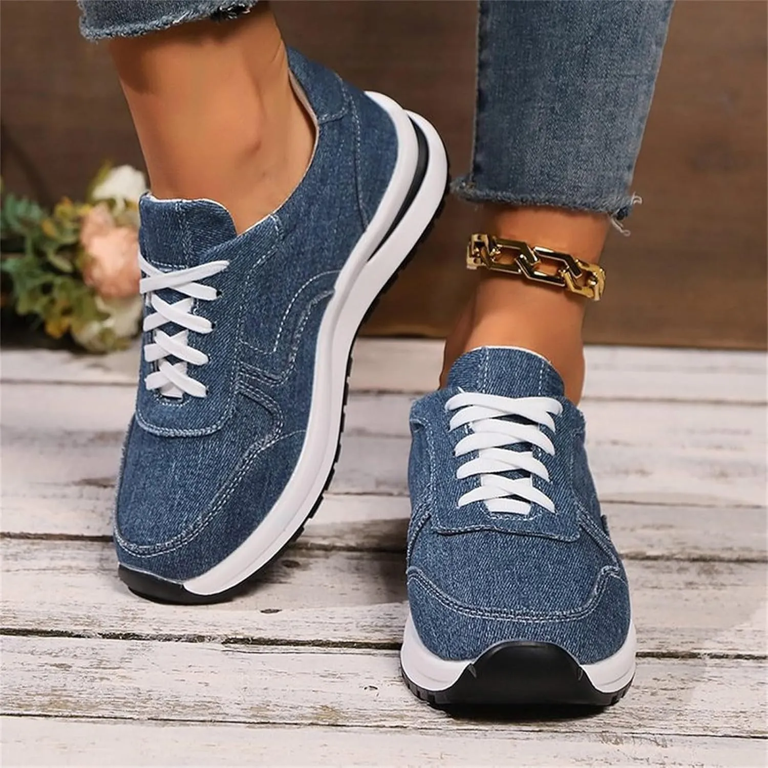 Womens Walking Shoes Fashion Casual Women Shoes Sports Shoes Lace Up Thick Soled Women Shoes Womens Beach Boots Women