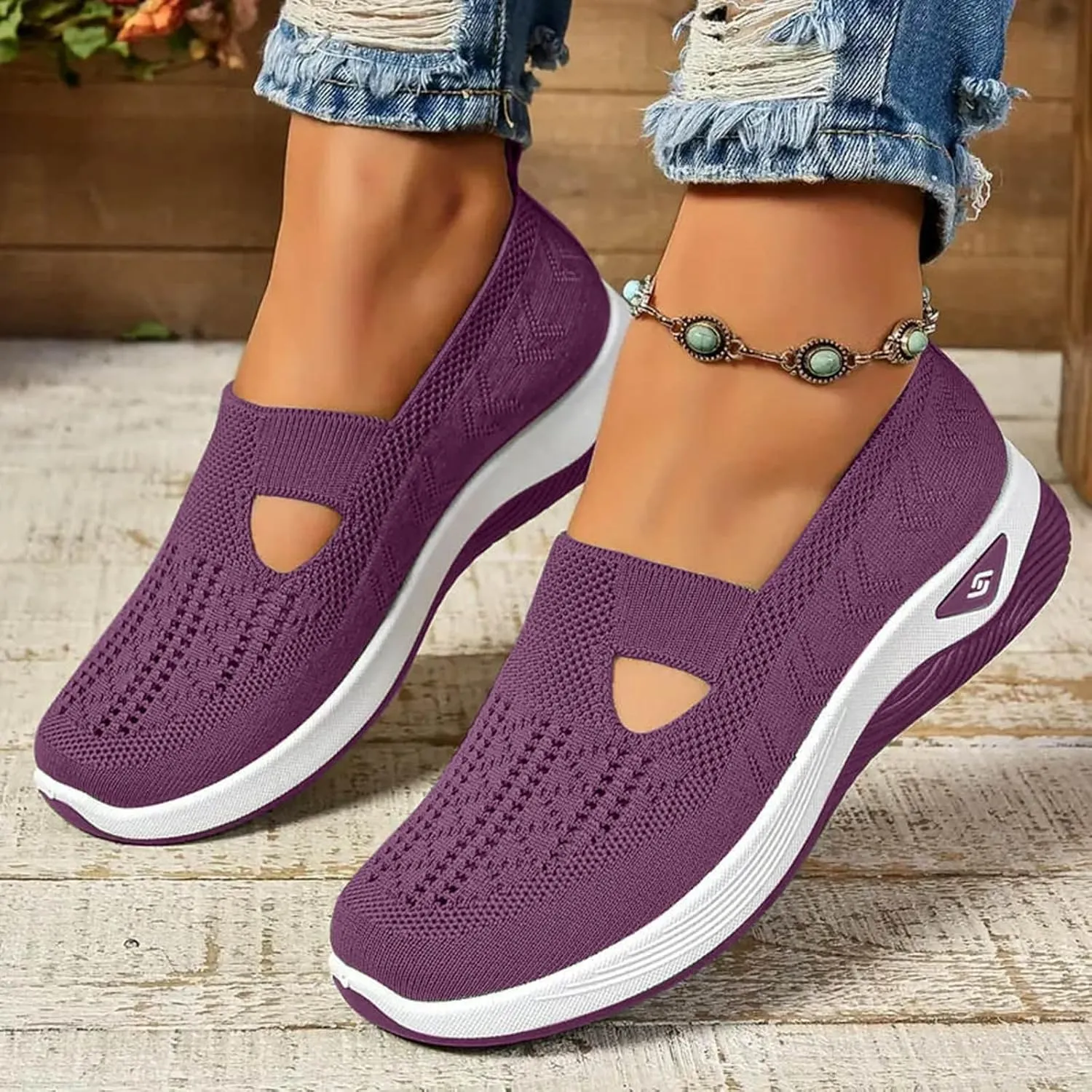 Womens Woven Orthopedic Breathable Soft Shoes Arch Support,Diabetes Foam Shoes Walking Anti-Skid Sports Walking Shoes