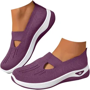 Womens Woven Orthopedic Breathable Soft Shoes Arch Support,Diabetes Foam Shoes Walking Anti-Skid Sports Walking Shoes