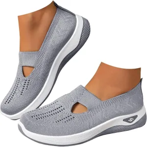 Womens Woven Orthopedic Breathable Soft Shoes Arch Support,Diabetes Foam Shoes Walking Anti-Skid Sports Walking Shoes