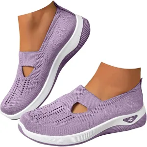 Womens Woven Orthopedic Breathable Soft Shoes Arch Support,Diabetes Foam Shoes Walking Anti-Skid Sports Walking Shoes